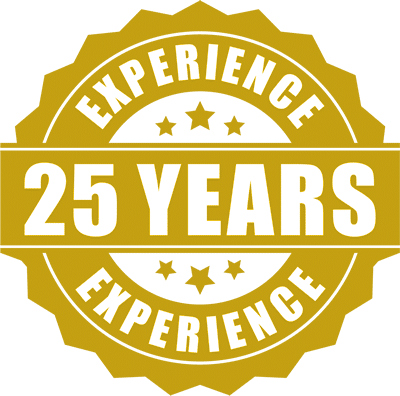 25 Years Experience Seal