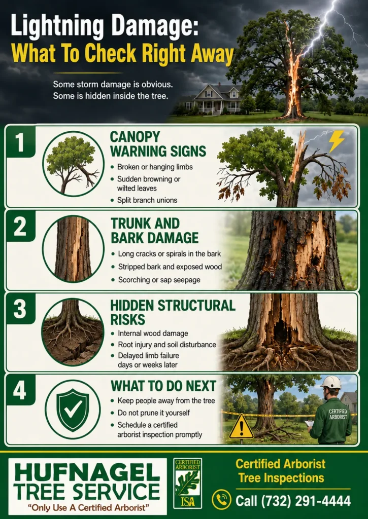 lightening damage info hufnagel tree service