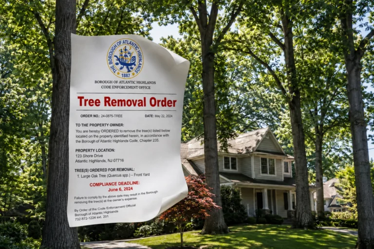 Received an Atlantic Highlands Tree Violation Notice? What to Do Next