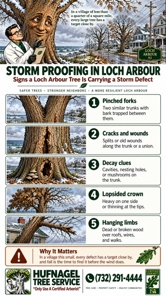 Storm proofing in Loch Arbour: five storm defect warning signs infographic